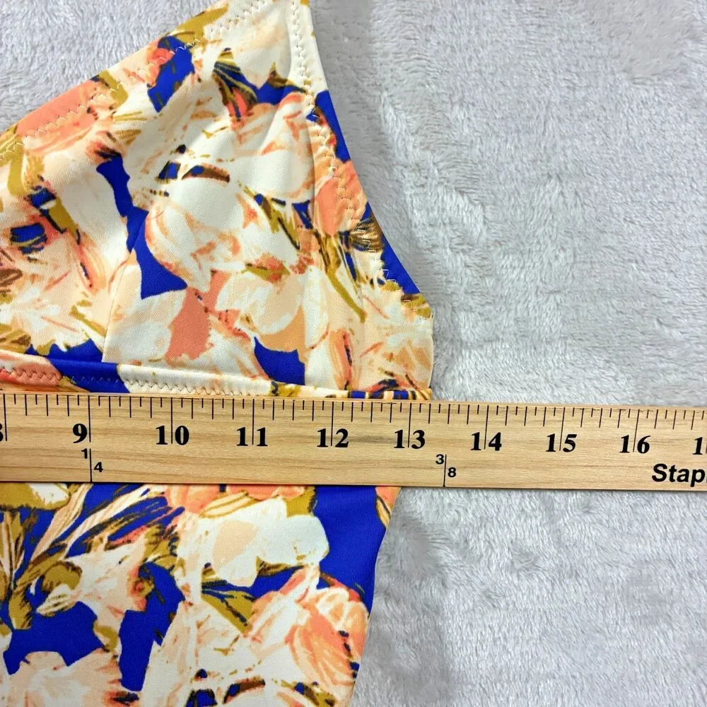 J Crew Swim One Piece S Plunge Ballet V Neck Rare Print Resort 2014 Made in USA